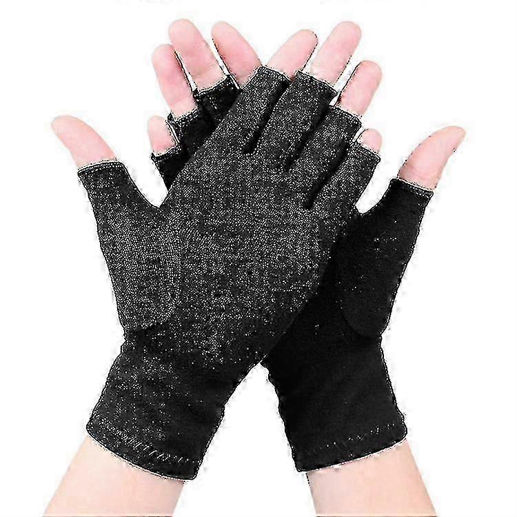 Compression Gloves for Pain Relief of Rheumatoid Osteoarthritis and Carpal Tunnel - Fingerless Design