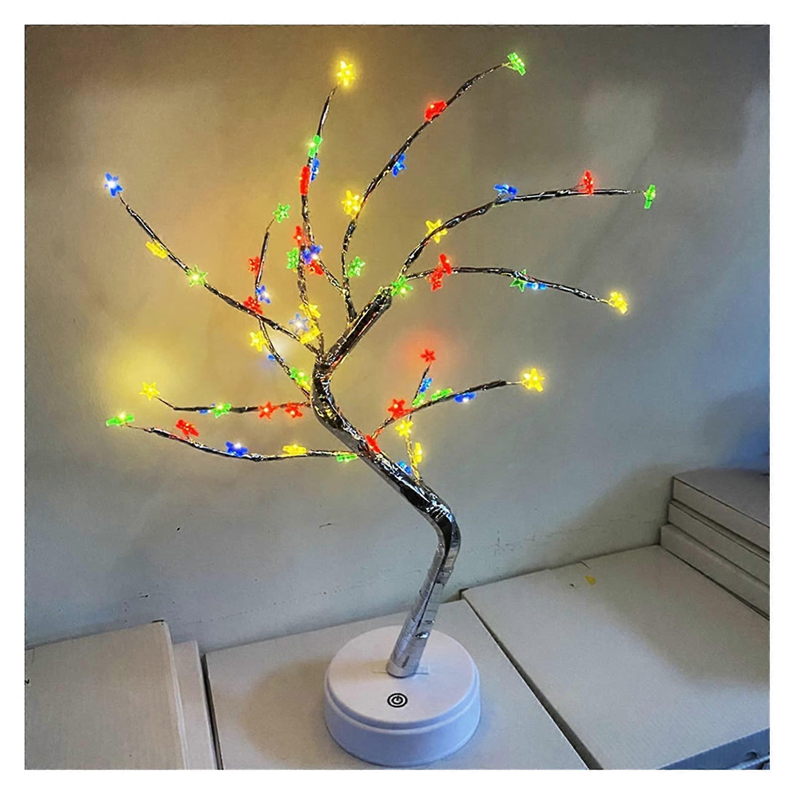 Feder Floor Lamp, LED Tabletop Bonsai Tree Light Touch Switch DIY Art Light Tree Lamp Decoration for Gift Home Decor Battery/USB Powered