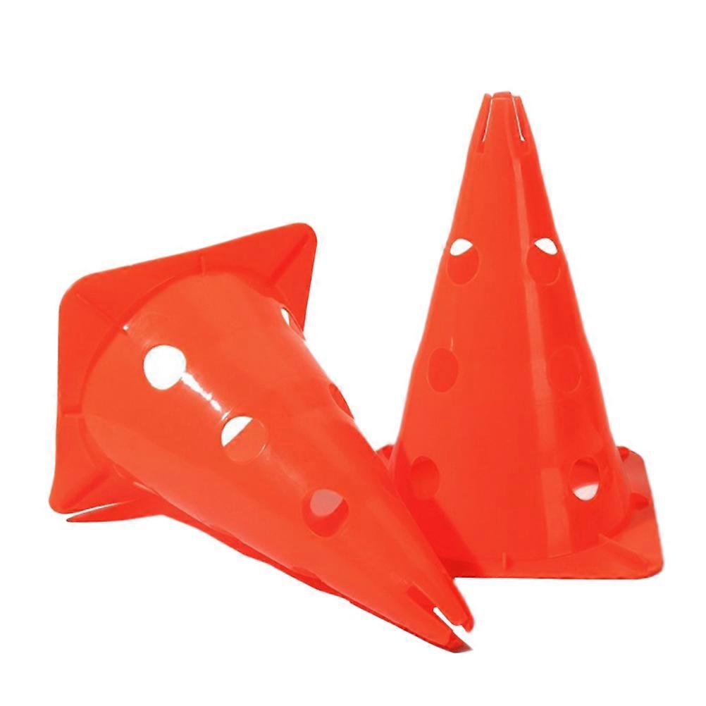 Sports Training Plastic Cone Marker Cones Improve Footwork Flexibility Hollow Out Square Base 10Pack