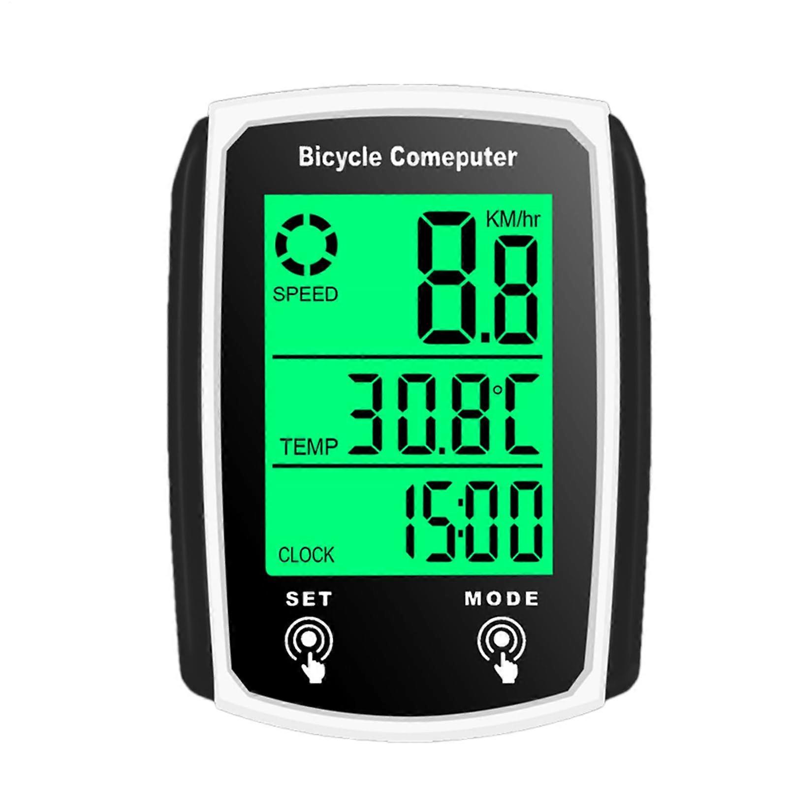 Bike Computer - Wired Tracker with 19 Functions, Waterproof Design, Total Distance, Speed Sensor, Time Tracker, Calorie Counter