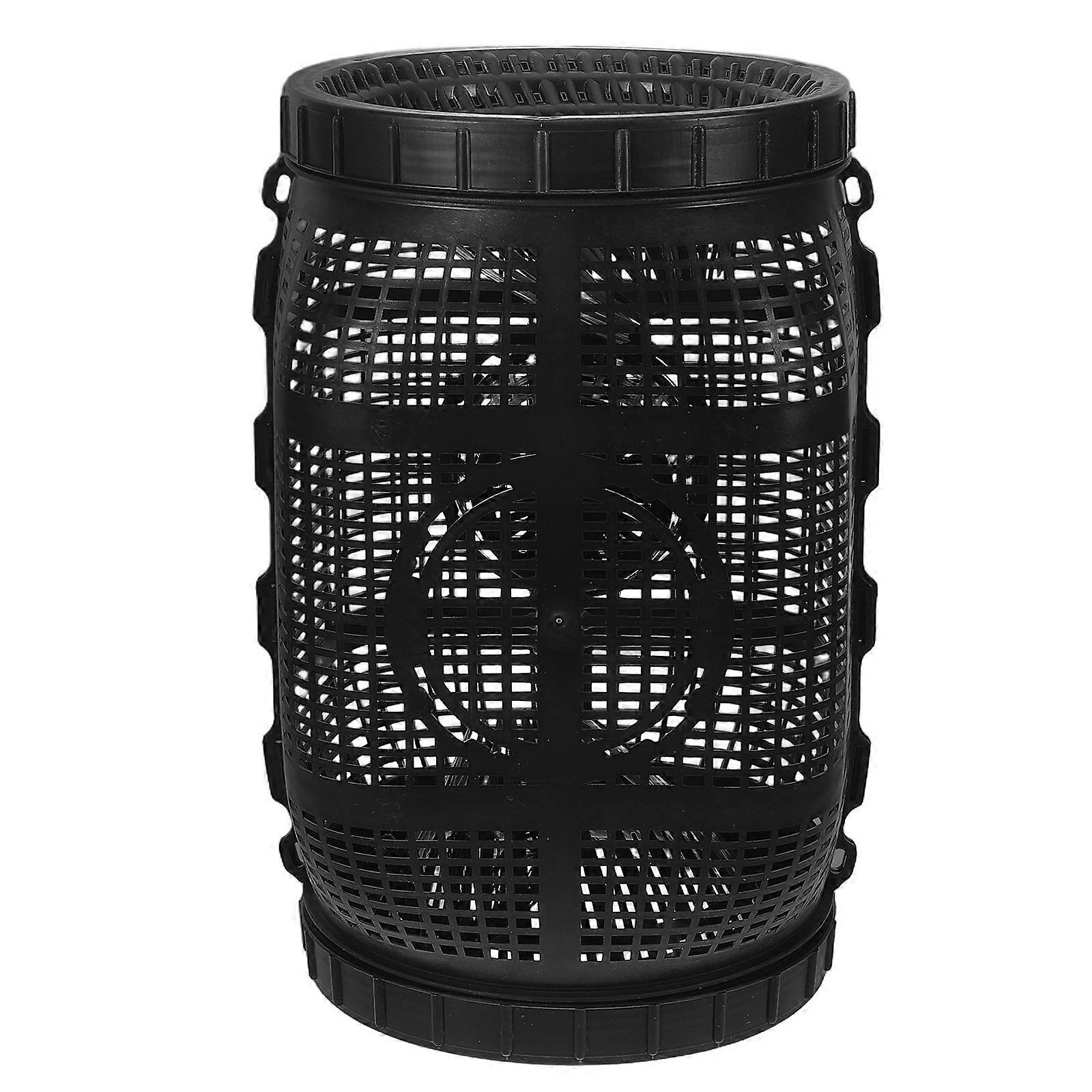 Decorative Fish Net Large Fish Cage Circular Design Anti-Escape Sinking For Ponds Lakes Rivers Black 31.50X22.00X22.00CM 1Pcs