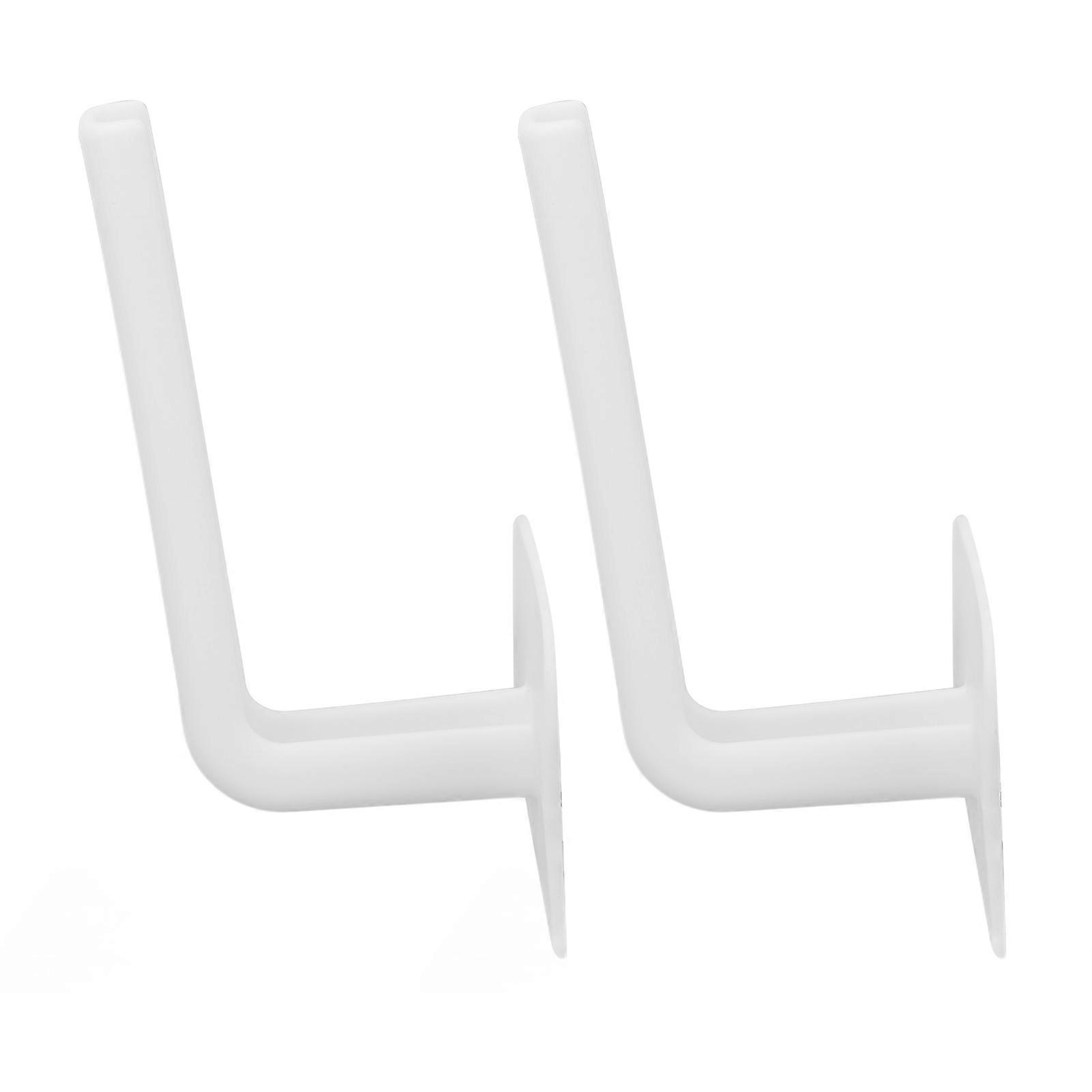 2pcs Adhesive Hat Rack Storage Display Multi Purpose Hat Hanger with Back Pastes White
