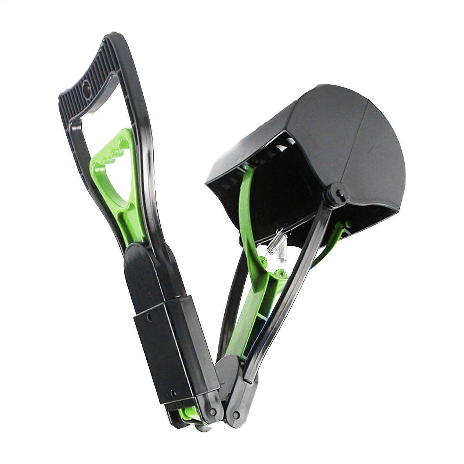 Long Handle Poop Scooper Portable Dog Poop Scooper Durable With Easy Pull Handle Green Easy To Clean Poop Scoop