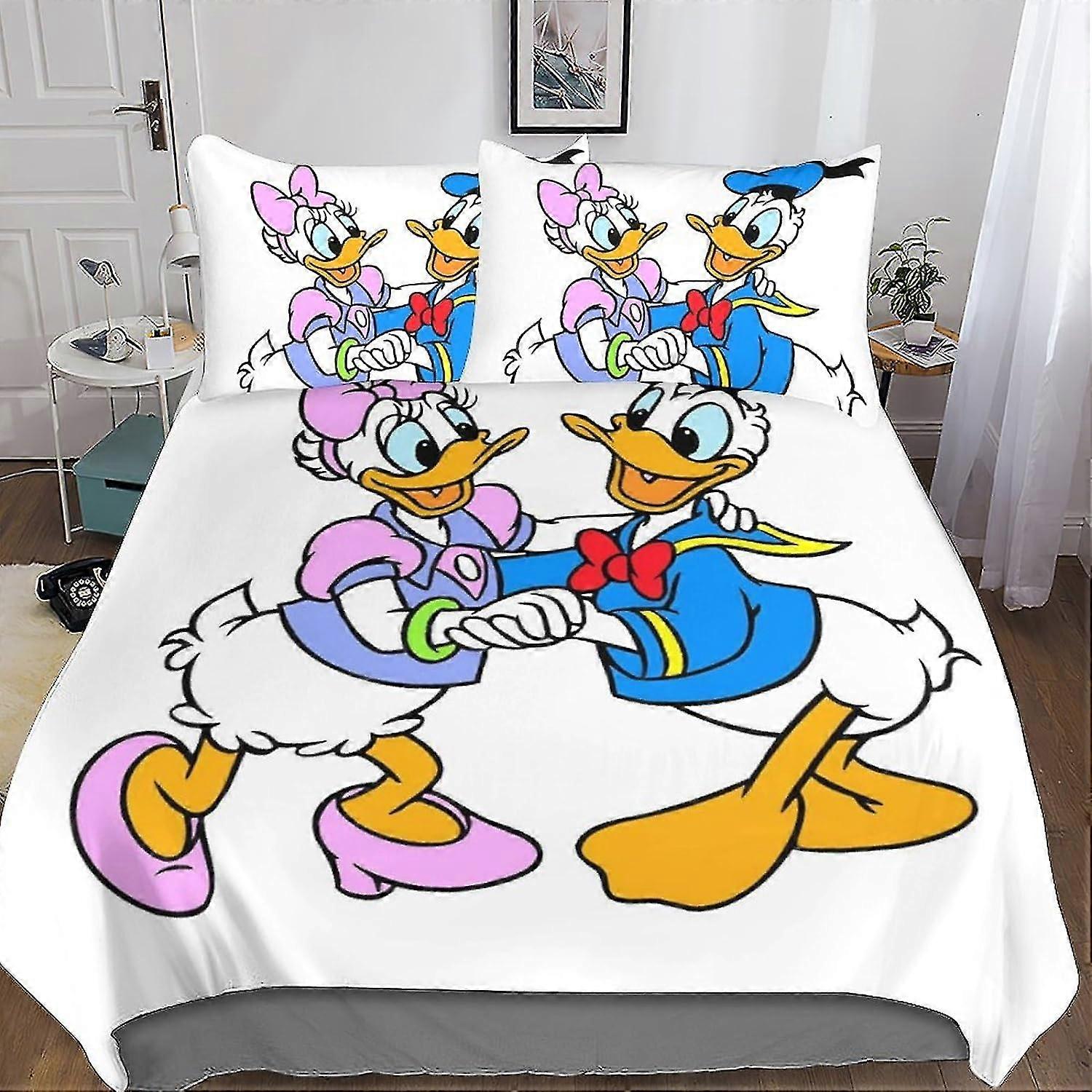 3D Printed Bedding Set for Children and Teens with Duvet Cover and Pillowcase, Cute Anime Quilt Cover with Zipper Closure