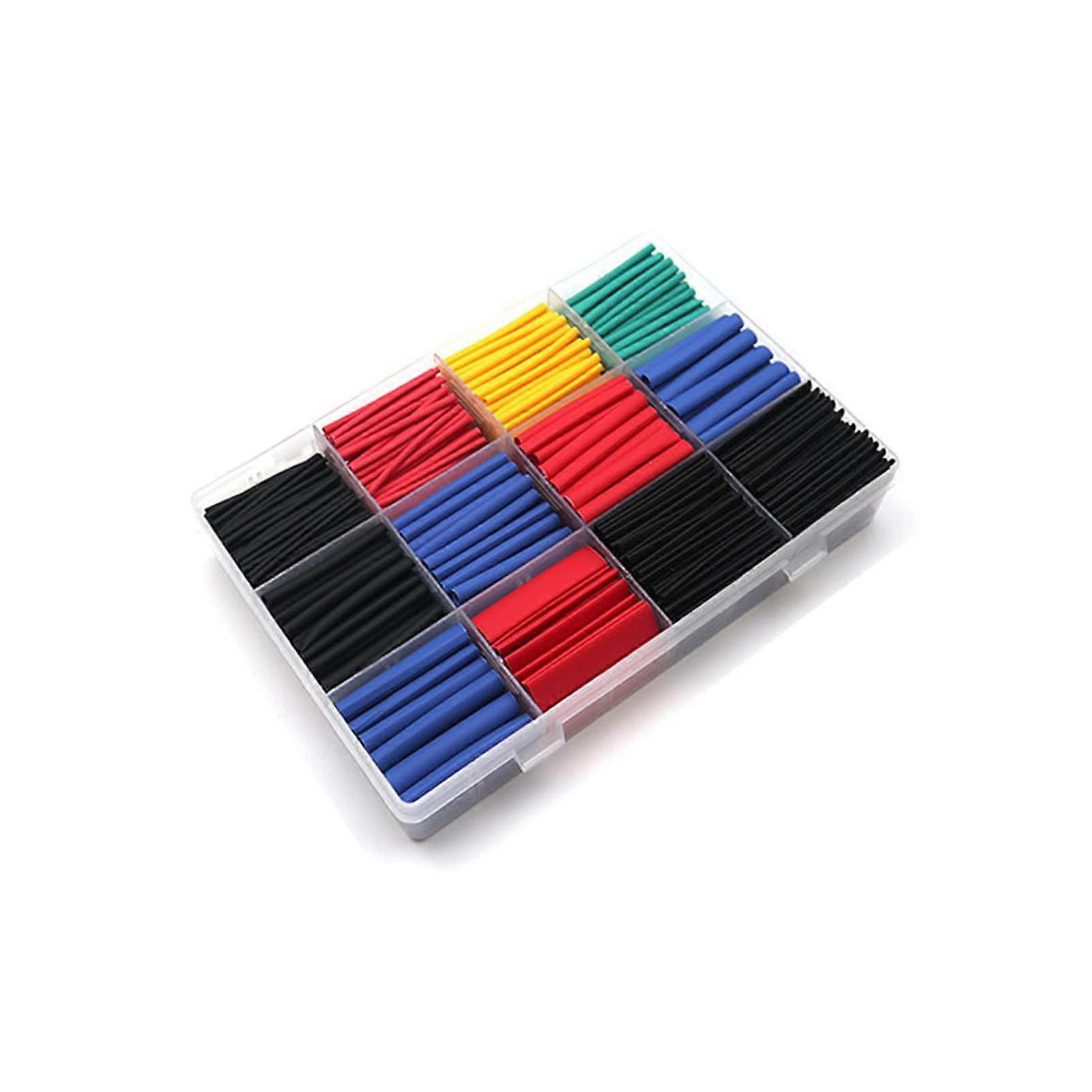 Heat shrink tubing, 850piece set, 2:1 for wires and cables, polyolefin sleeve