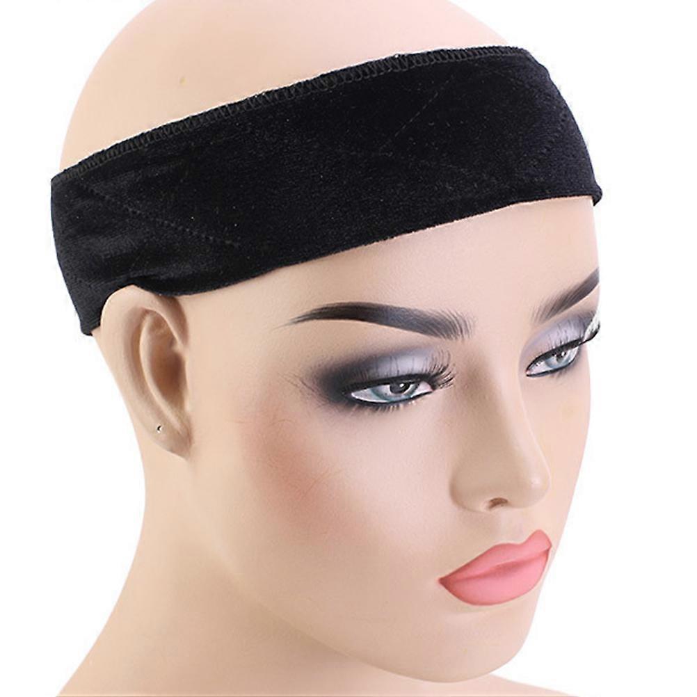 Elastic Fixed Wig Headband 1 Set Mesh Cover Adjustable Wig Headwear Accessories Black