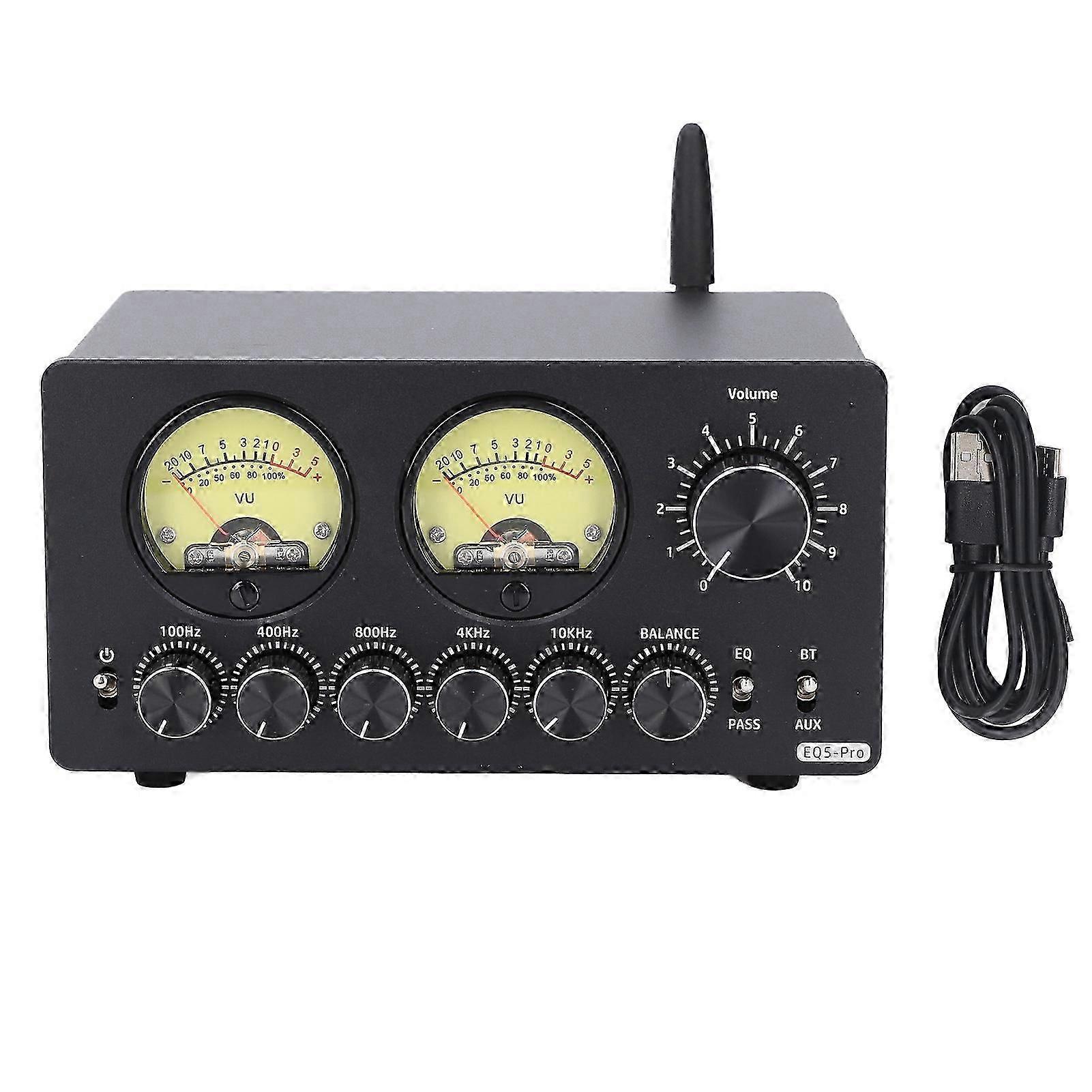 Üstün Ses Ayarı için Klasik VU Metreli Bluetooth 5.0 Ses Ekolayzırı