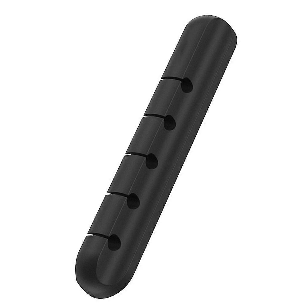 1pc Household Desktop Cable Line Manager Organizer Silicone Data Line Receiving Fastener for Home Office (Black)