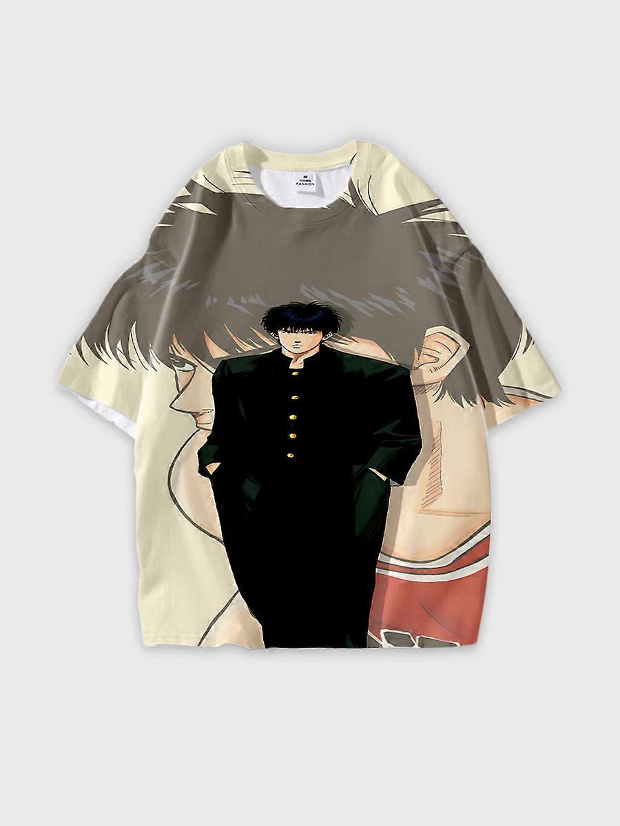 T-shirt round neck Role Pattern loose short sleeve C120