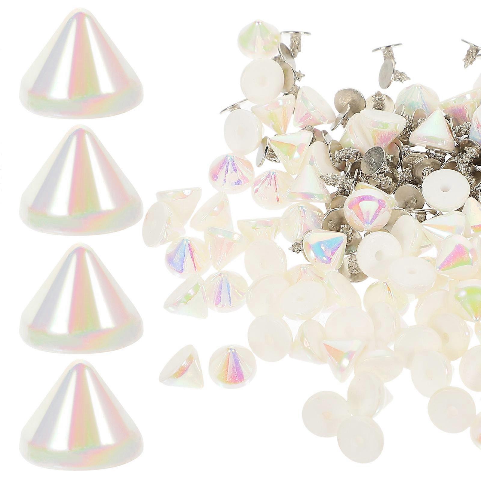 100Pcs Plastic Crafting Studs Rivets for Clothing and DIY Projects