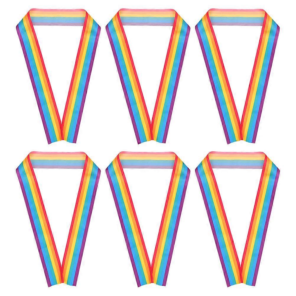 Event Helper Sash Pride Day Decoration Rectangular Shape Fabric Material 6Pcs