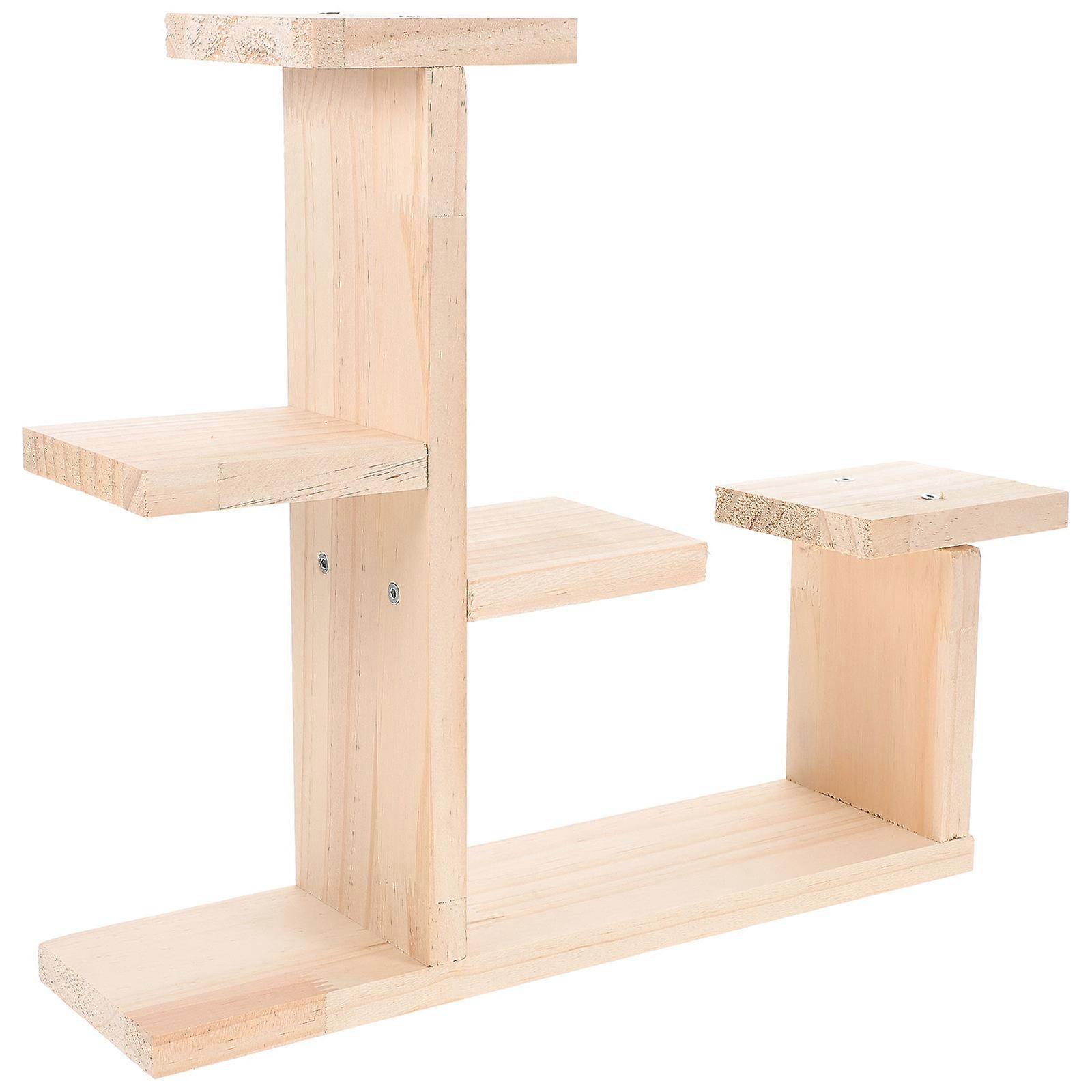 Wood Plant Stand for Storage Light Yellow Multipurpose Display Rack 1 Set
