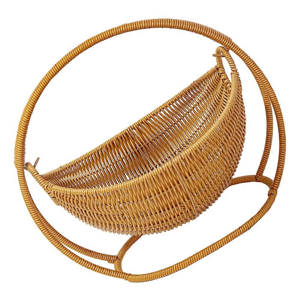 Hand Woven 1 Set Rattan Basket for Fruit Snacks Nuts Chips Candy Flowers Appetizers Storage Serving Bowl Tray