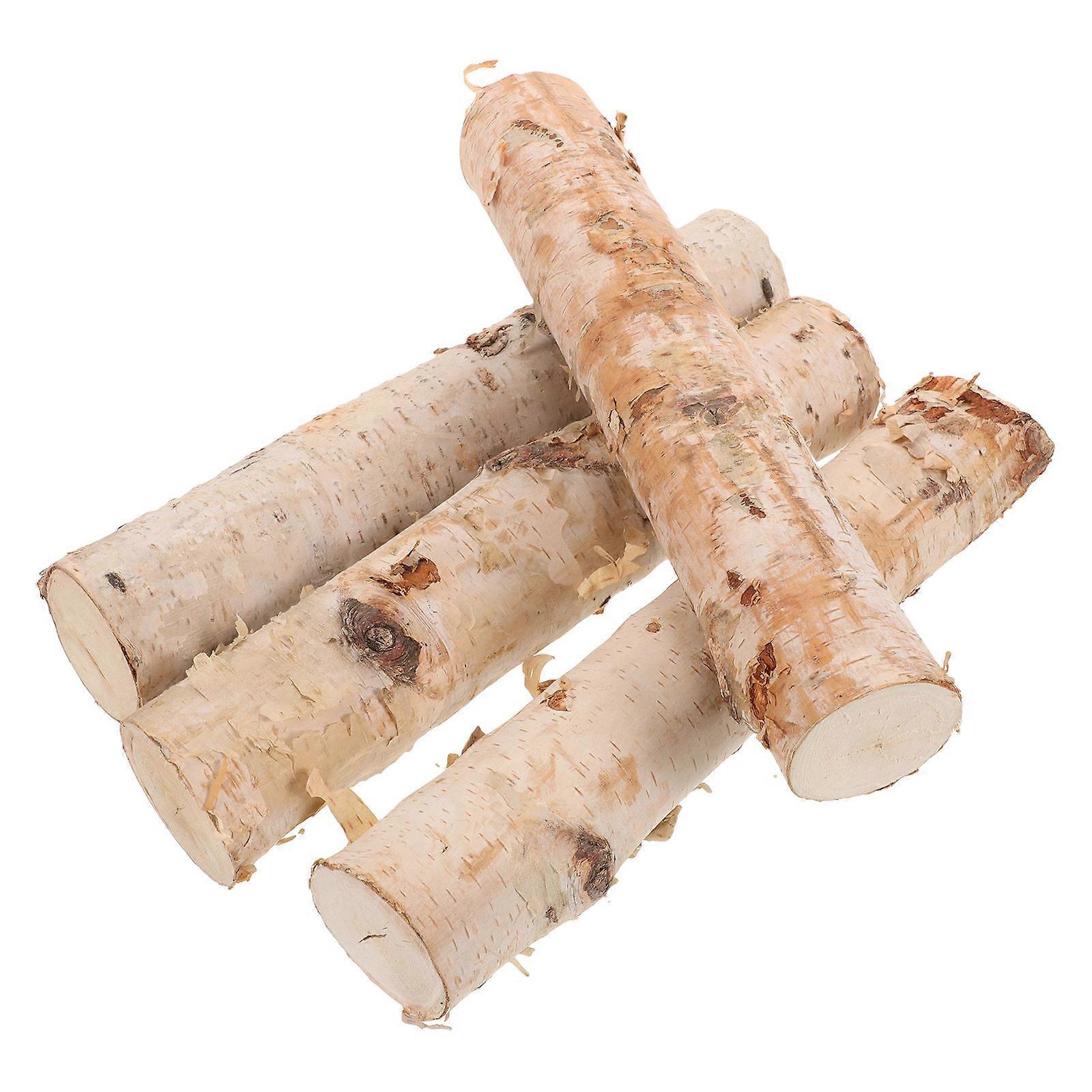 Birch Wood Logs for Decorating with Artisanal Craftsmanship Perfect for DIY Projects and Floral Arrangements 4pcs