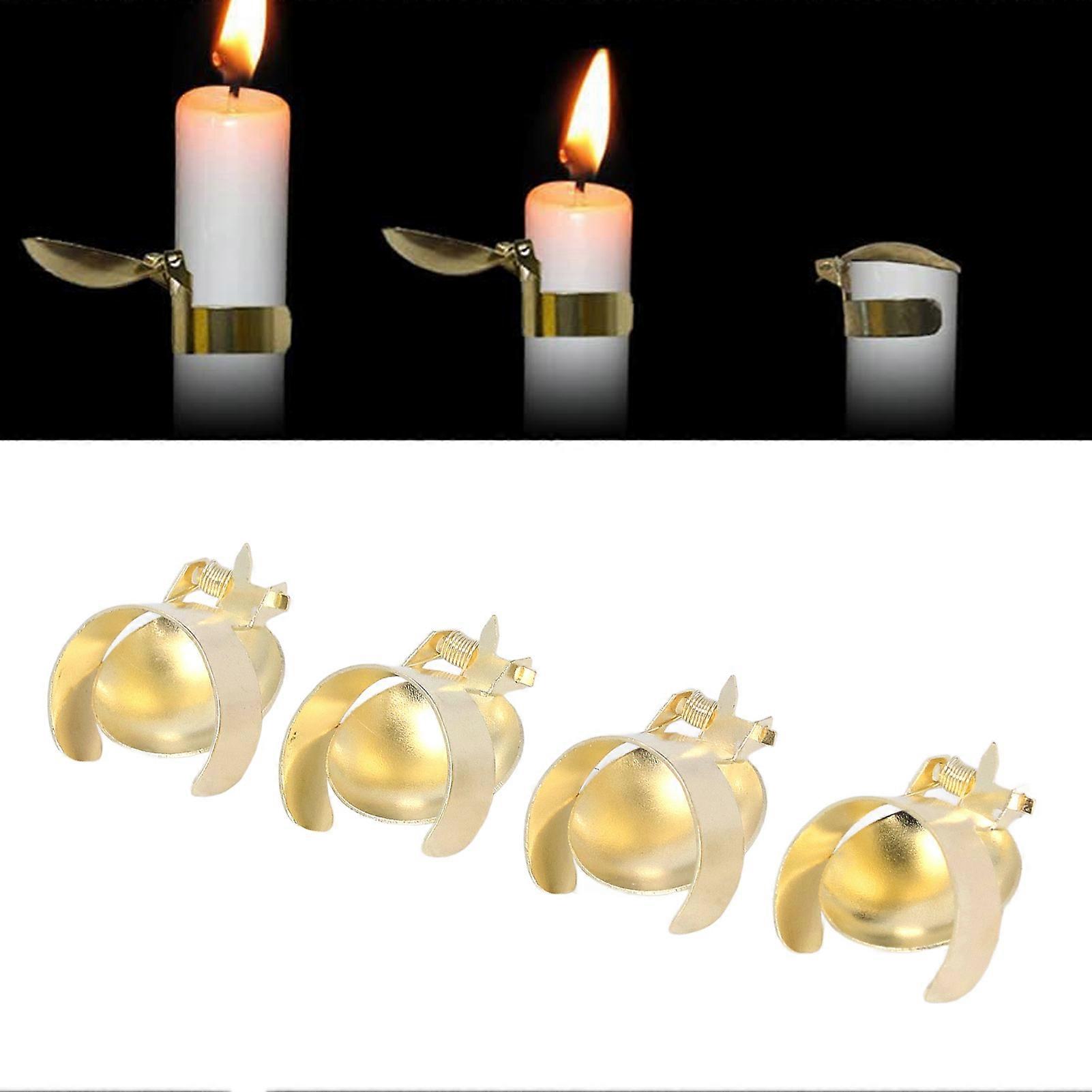 4pcs Automatic Candle Extinguisher Wick Flame Snuffer for Putting Out Candle Flame Safely Gold 