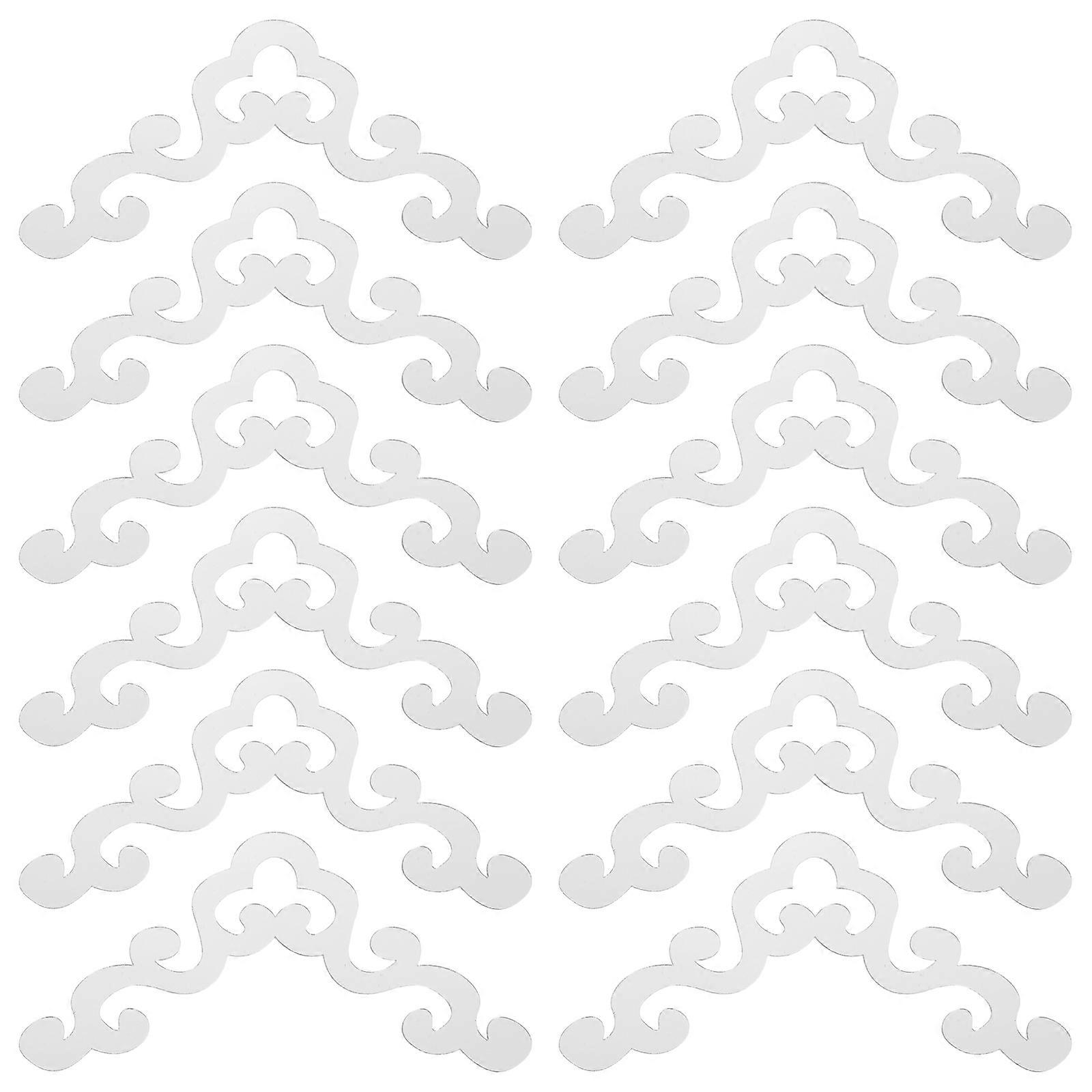 12pcs Self Adhesive Acrylic Mirror Corner Stickers, Lightweight Wall Decals for Home Decor, Easy Peel and Stick Application for Modern and