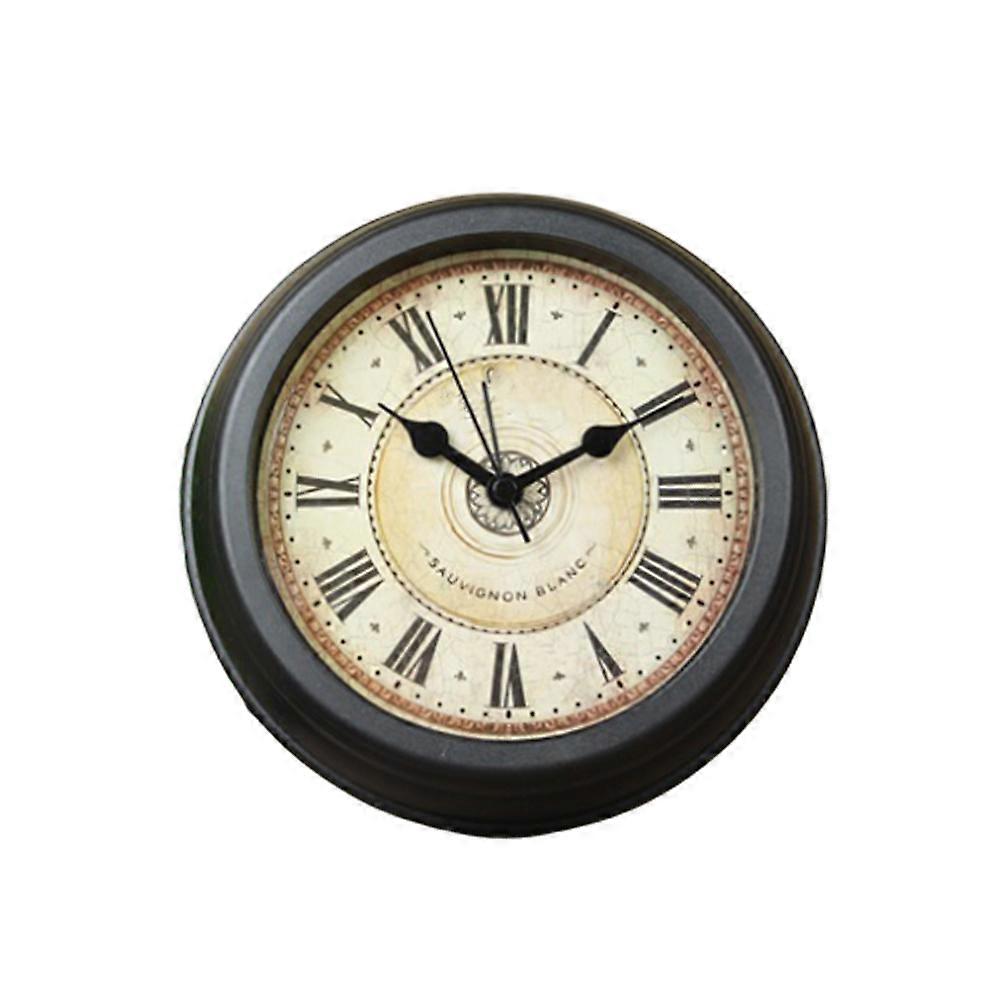 Vintage Silent Desktop Alarm Clock – Retro Wall Mounted Timepiece for Home Office Decor – Creative Mute Table Clock Ornament