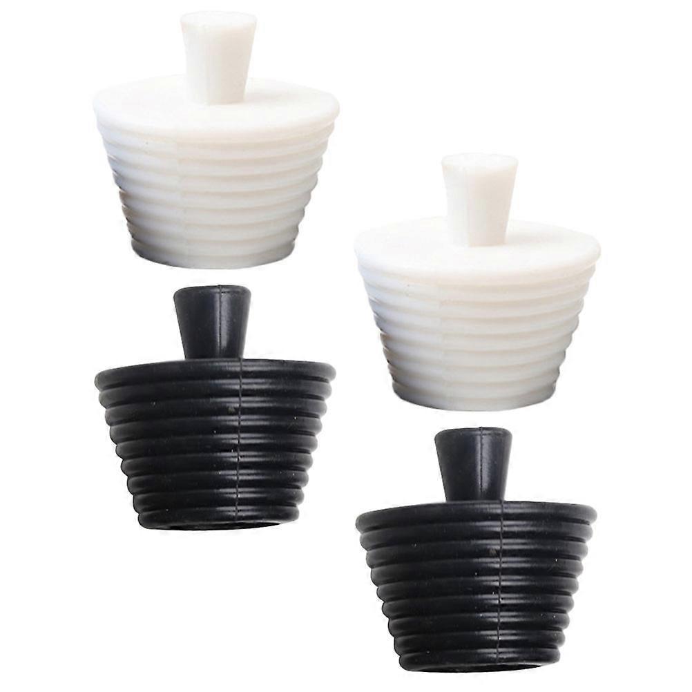 Universal Kitchen Sink Plugs 4Pcs Household Items For Bathtub Use Assorted Color Block Bad Odor