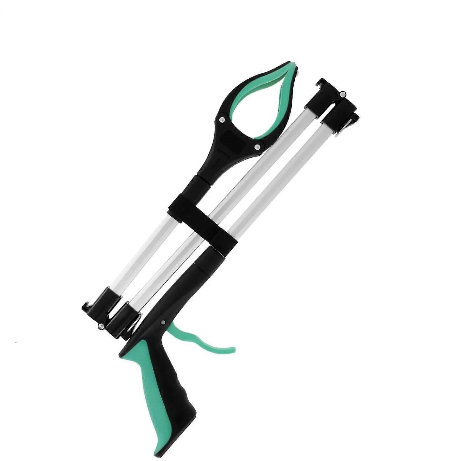Garbage Picker Grabber, Reacher Grabber, Foldable, Helping Hand Grabber, Portable Waste Pickup Tool with NonSlip Jaws, 360Degree Rotatable (Green)