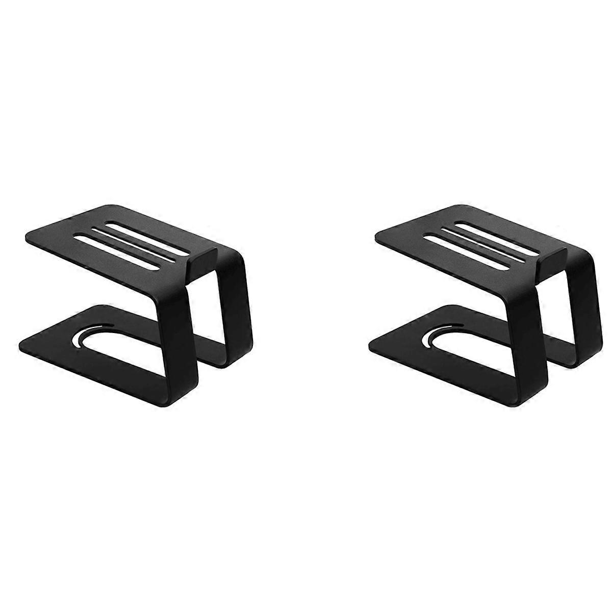 2pcs 5.3in Height Monitor Speaker Stand Riser Comfortable Viewing Angle Stand Mount Solid Speaker Su