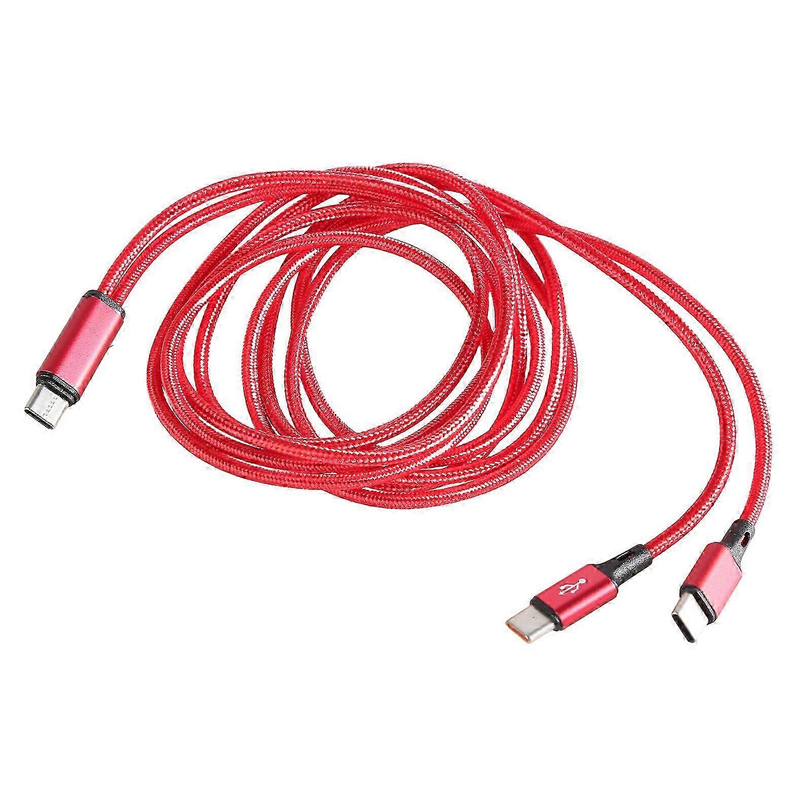 USB C-opladningskabel Oplad to enheder samtidigt med en USB C-port til