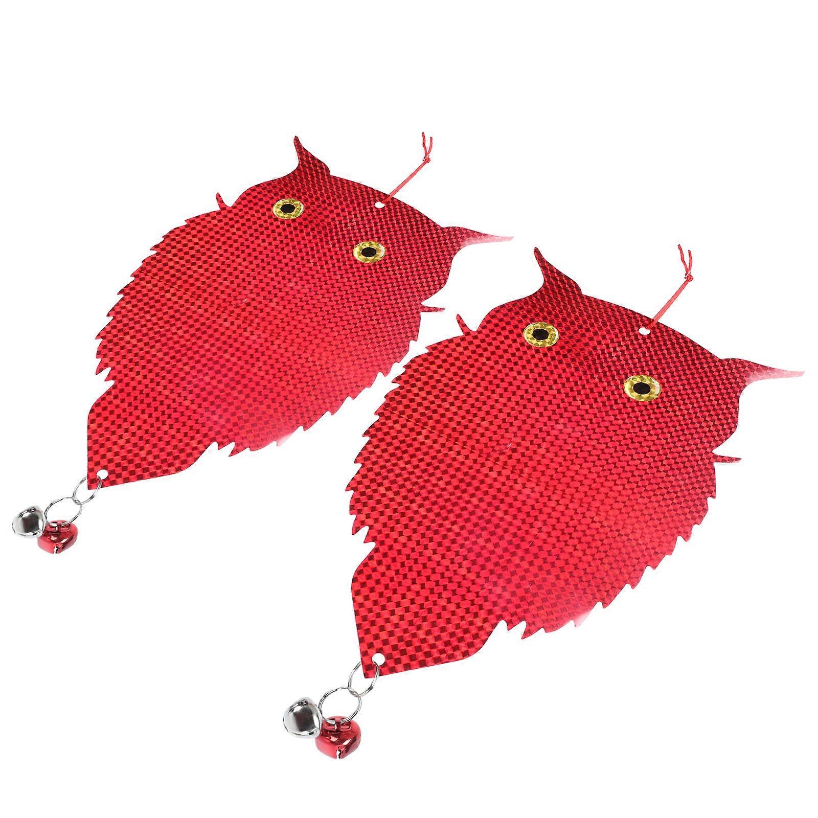 Bird Reflective Owl Plastic Hanging Owl for Patio Decor 2Pcs