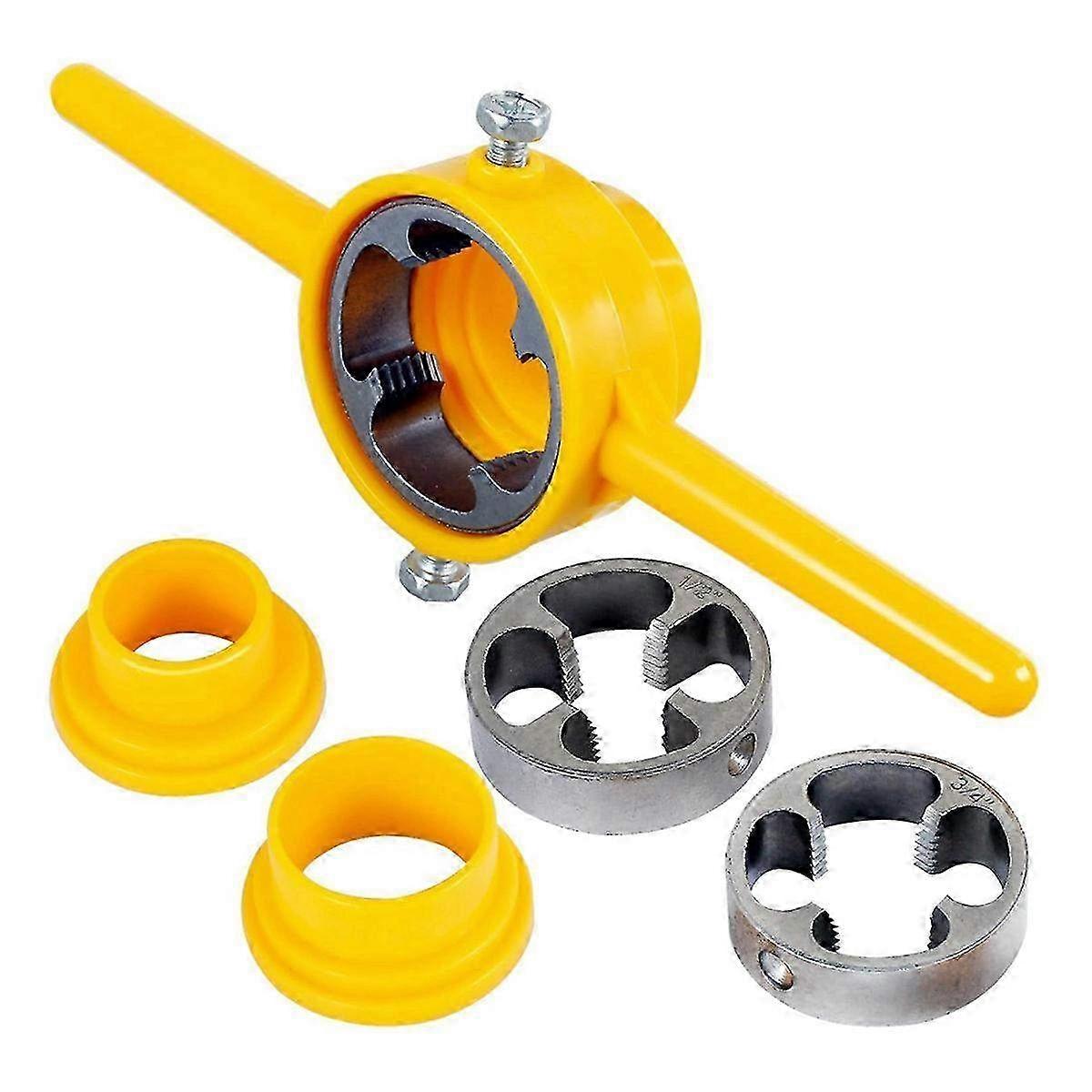 2 Sets of Manual Tap Wrench & Die Set for Water Pipes - Easy Use Plastic Pipe Threading Tool Kit