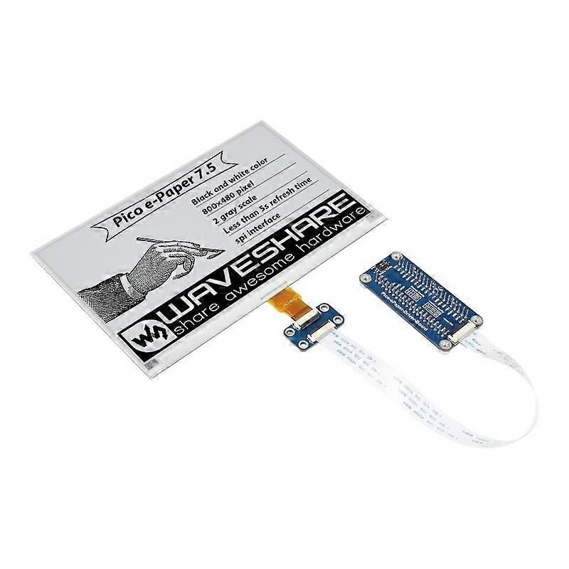 Waveshare 7.5 pollici 800x480 pixel bianco nero E-Paper E-Ink Display Modulo per Raspberry Pi Pico, interfaccia SPI
