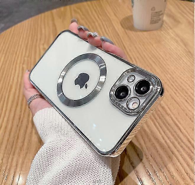 Clear Magnetic Phone Case for iPhone 14 13 12 11 Mini Pro Max Plus with MagSafe