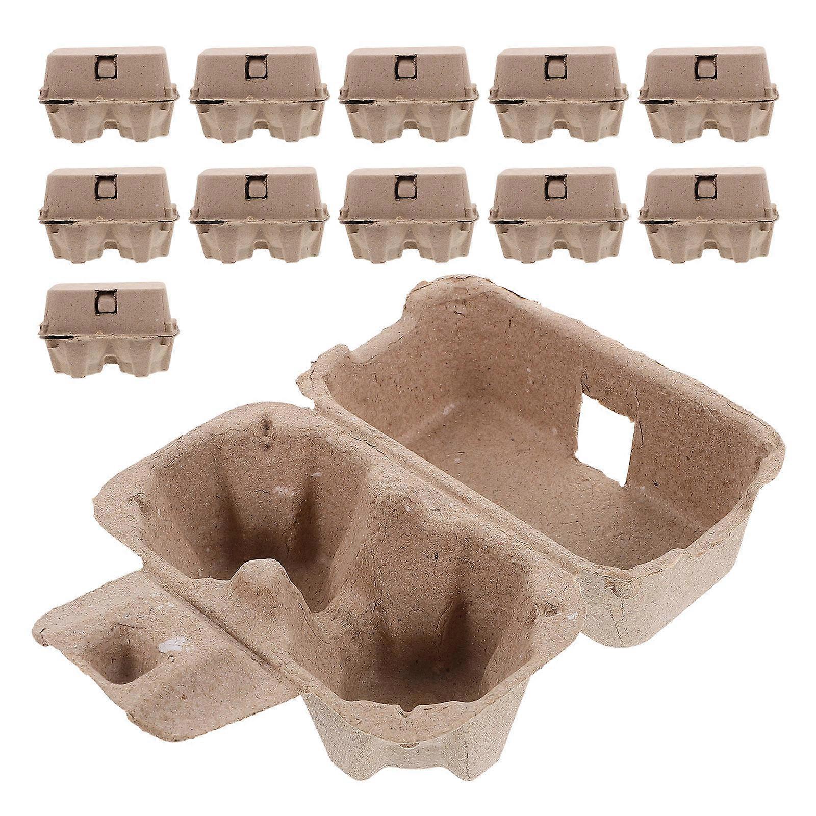 Egg Storage Box 12Pcs Paper Cartons For Home Use 10.50X6.50X6.00CM Rectangle Shape