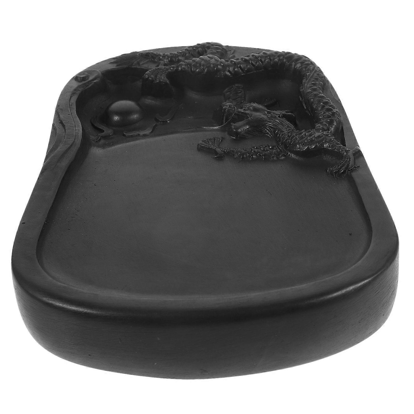 Preserve Inkstone for Writing and Painting Chengni Inkslab Black Color Suitable for Home Use 7.87x5.91x0.79 Inches