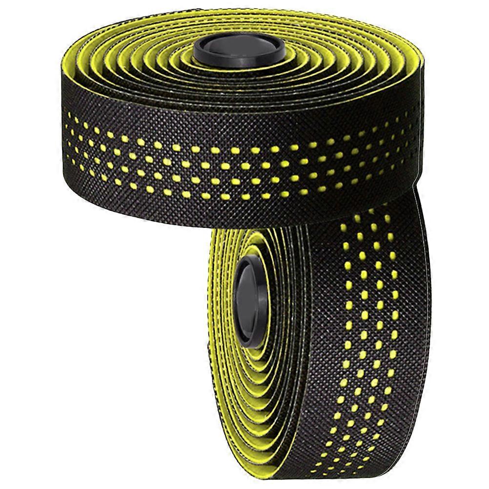Breathable Non Slip Bike Handlebar Tape Yellow Sweat Absorbing Grip Wrap for Road Cycling Durable Skid Resistant Cover for Enhanced Comfort and