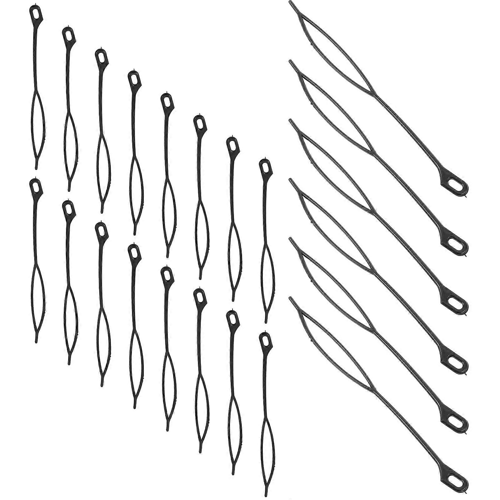 Ergonomic Crochet Hooks Set For Hair Dreadlocks And Wig Braid Tools In Black Color For On-the-go Styling 30Pcs