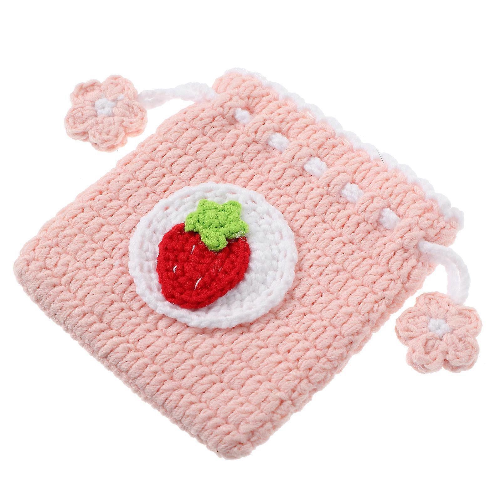 Here's a refined product description for your **Crochet Drawstring Coin Purse** with a **Strawberry Design**:
๐ธ **Adorable Crochet Drawstring