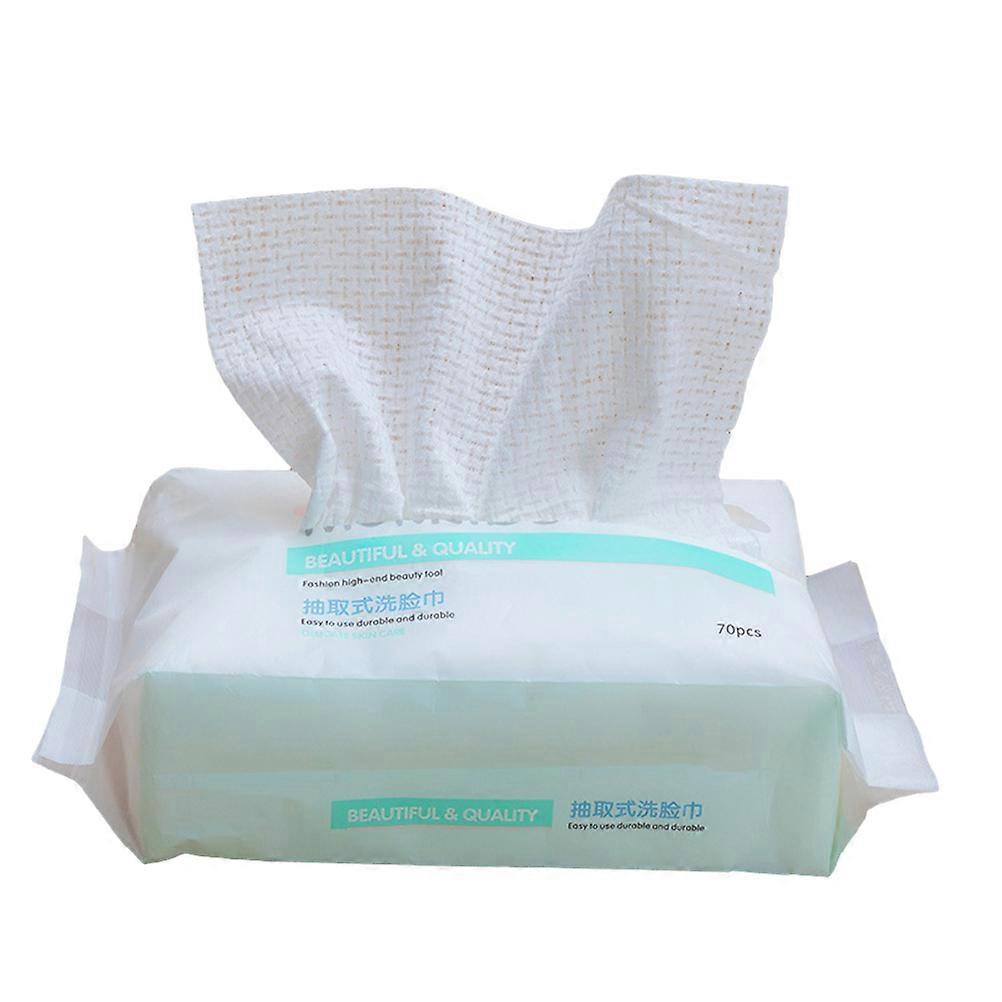 White Nonwoven Facial Towels for Removing Makeup and Exfoliating for Sensitive Use Dry Quickly 100 Pieces