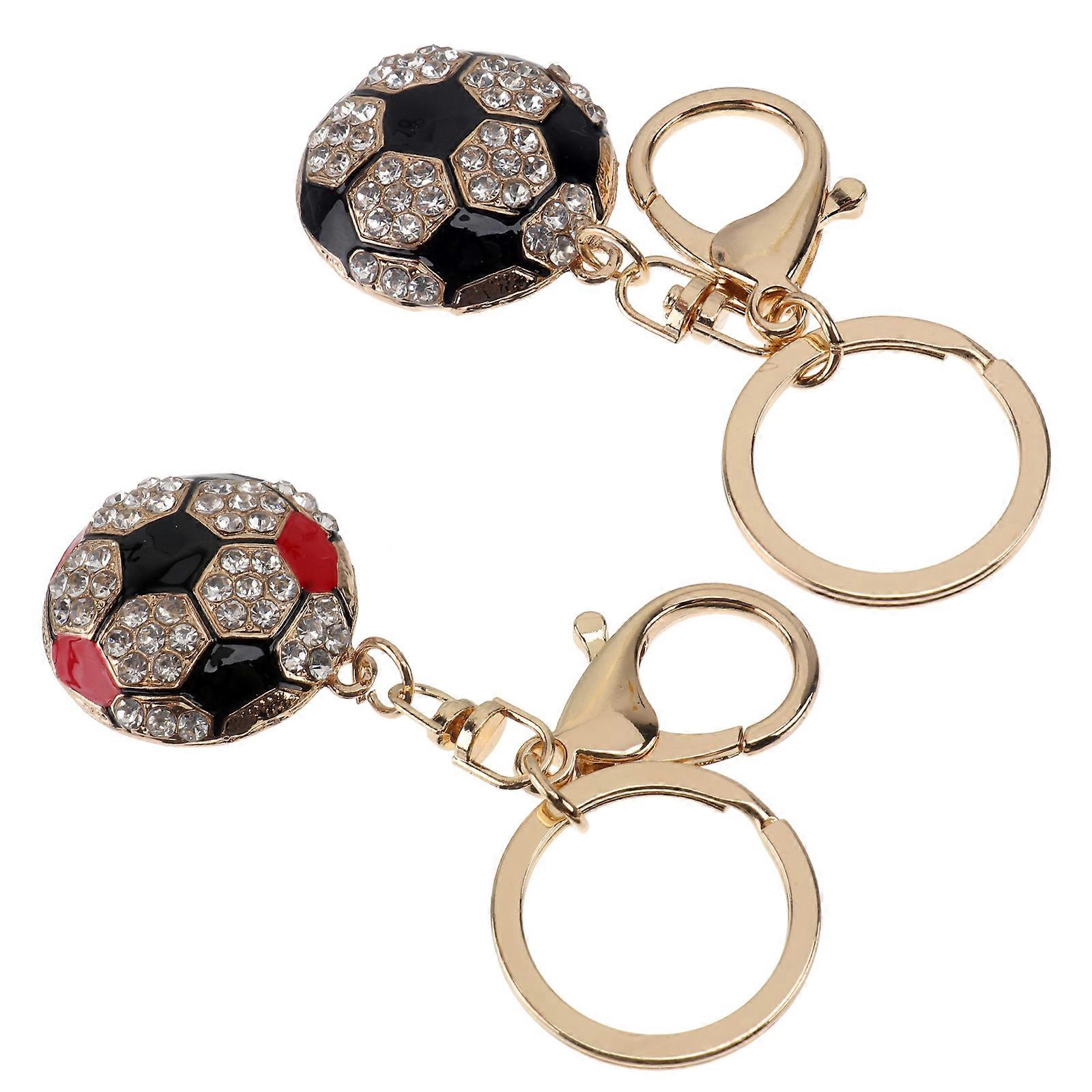 Soccer Keychain Creative Design Friends Assorted Color Multifunctional 2Pcs