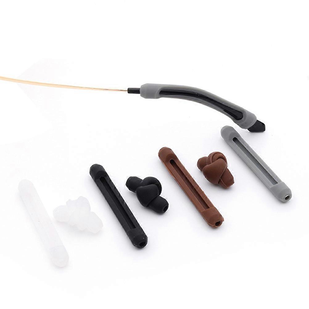 Glasses Ear Grip Sleeve Retainer Set 6 Pairs Flexible Non Assorted Color For Daily Wear And Outdoor Activities