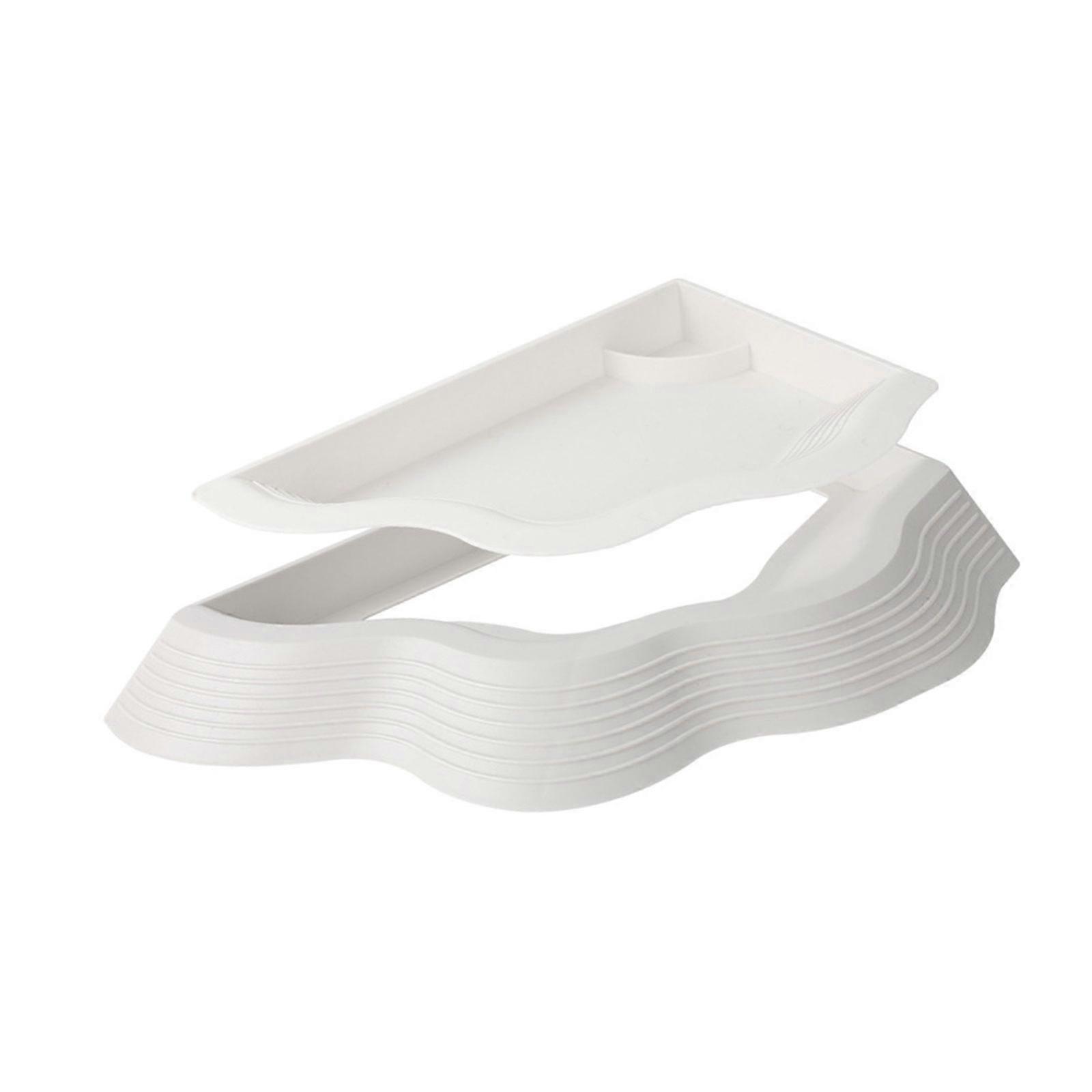 MultiPurpose Split Feeding Bowl with Ramp For Pet Turtles Amphibians Detachable ABS Container For Drinking And Dining  White