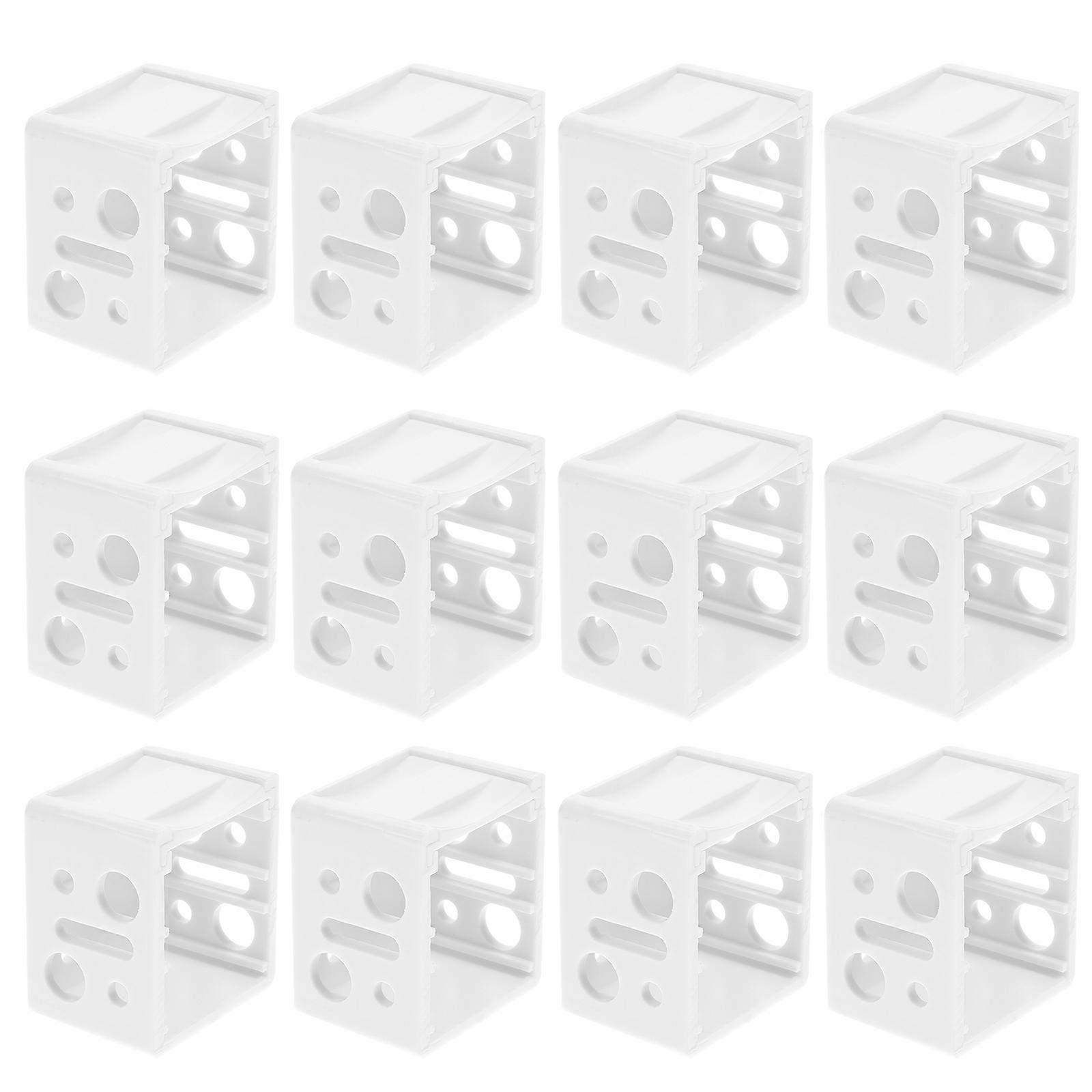 White Blinds Mounting Brackets for Shower Curtain Simple Classic Design POM Material 1 Inch