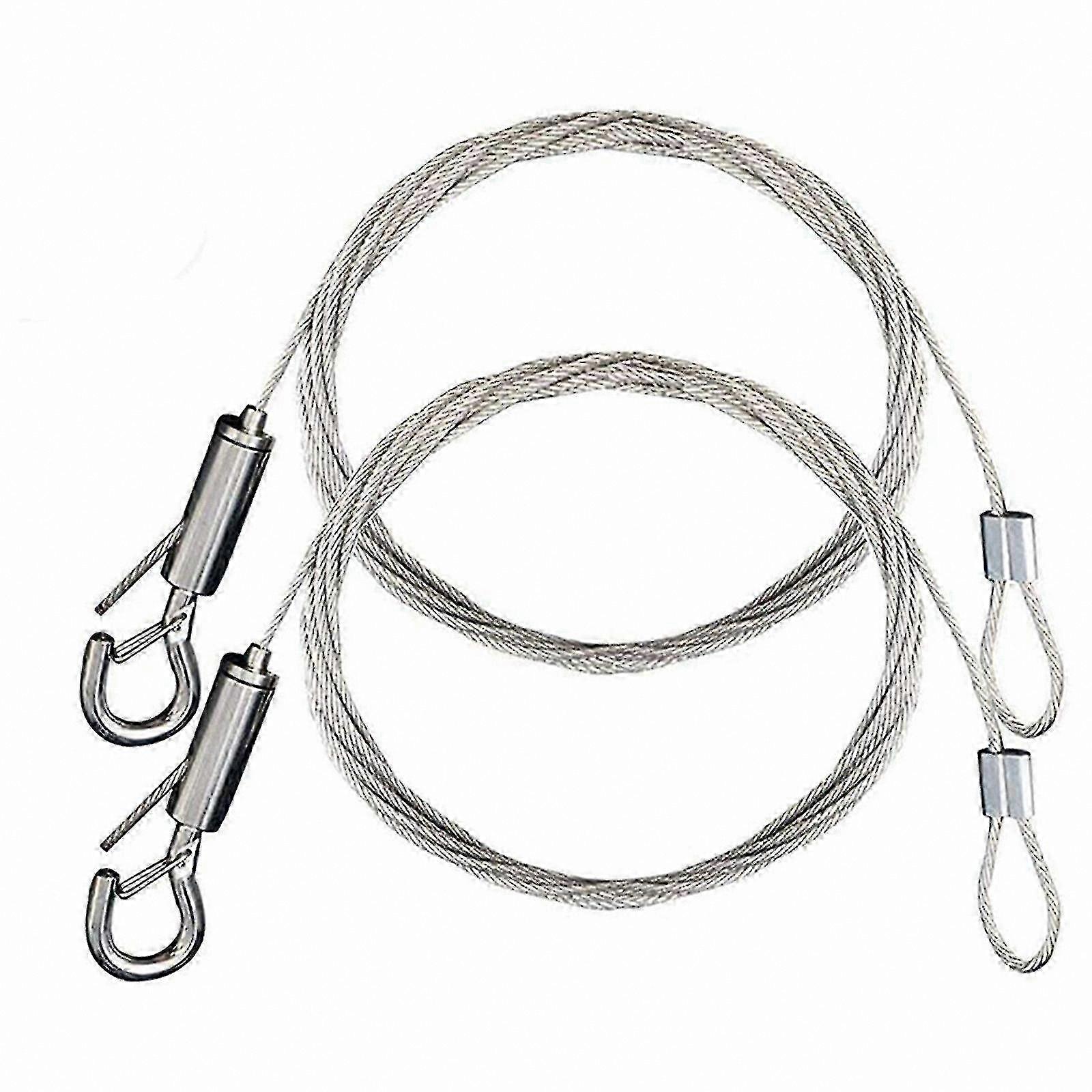 Stainless Steel Wire Rope with Loop and Hook for Hanging Pictures 2m x 1.5mm Adjustable and Durable Solution