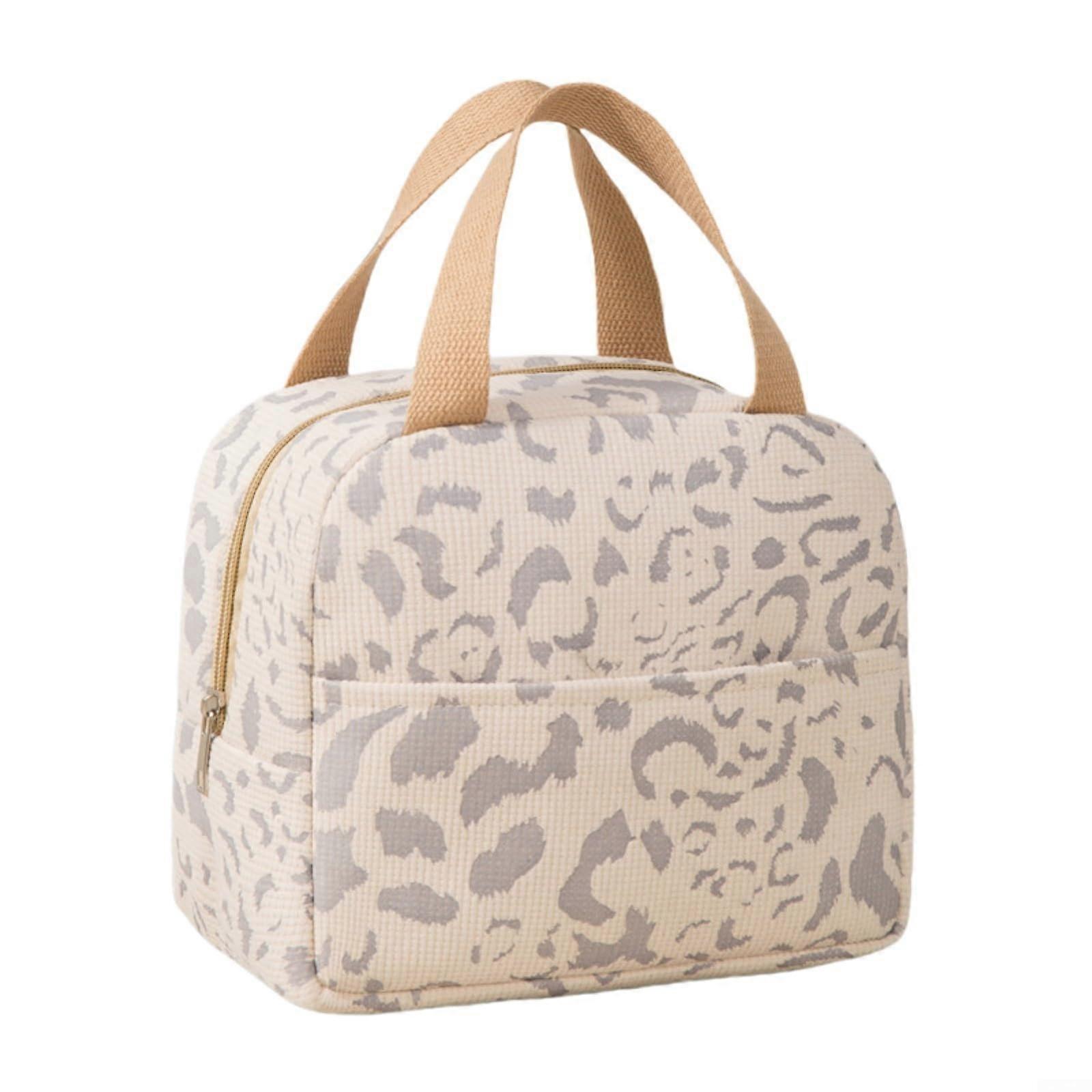 Insulated Lunch Box for Work, Beige Compact Size, Durable Material, Convenient for Daily Use