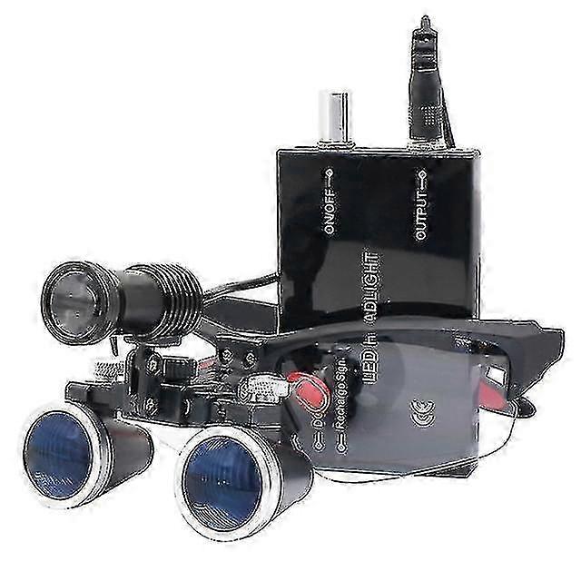 Operation Loupe for Dental Procedures 2.5x/3.5x 420mm with Head-Mounted Light