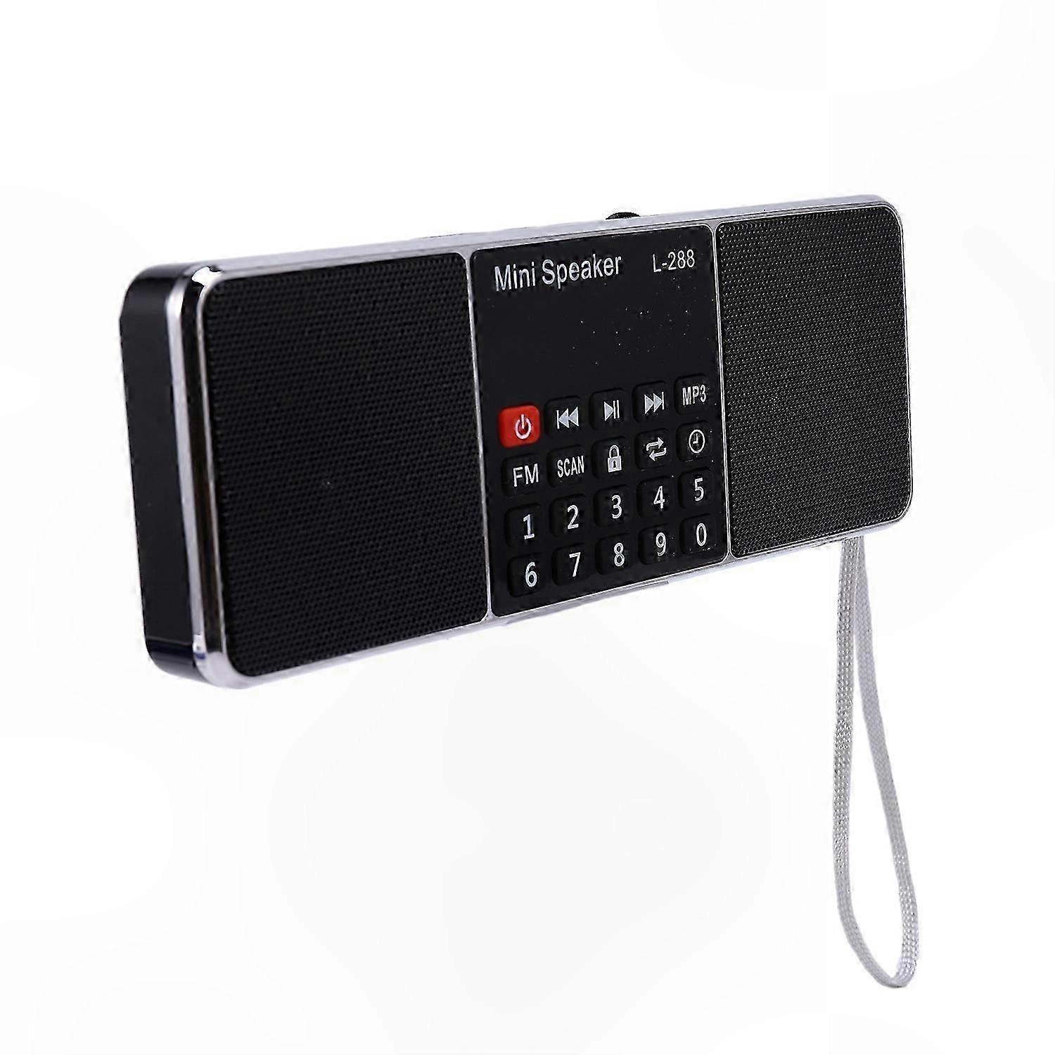 Digital FM Radio Speaker with MP3 Player, LED Display, TF Card and USB Drive Support for Music Playback