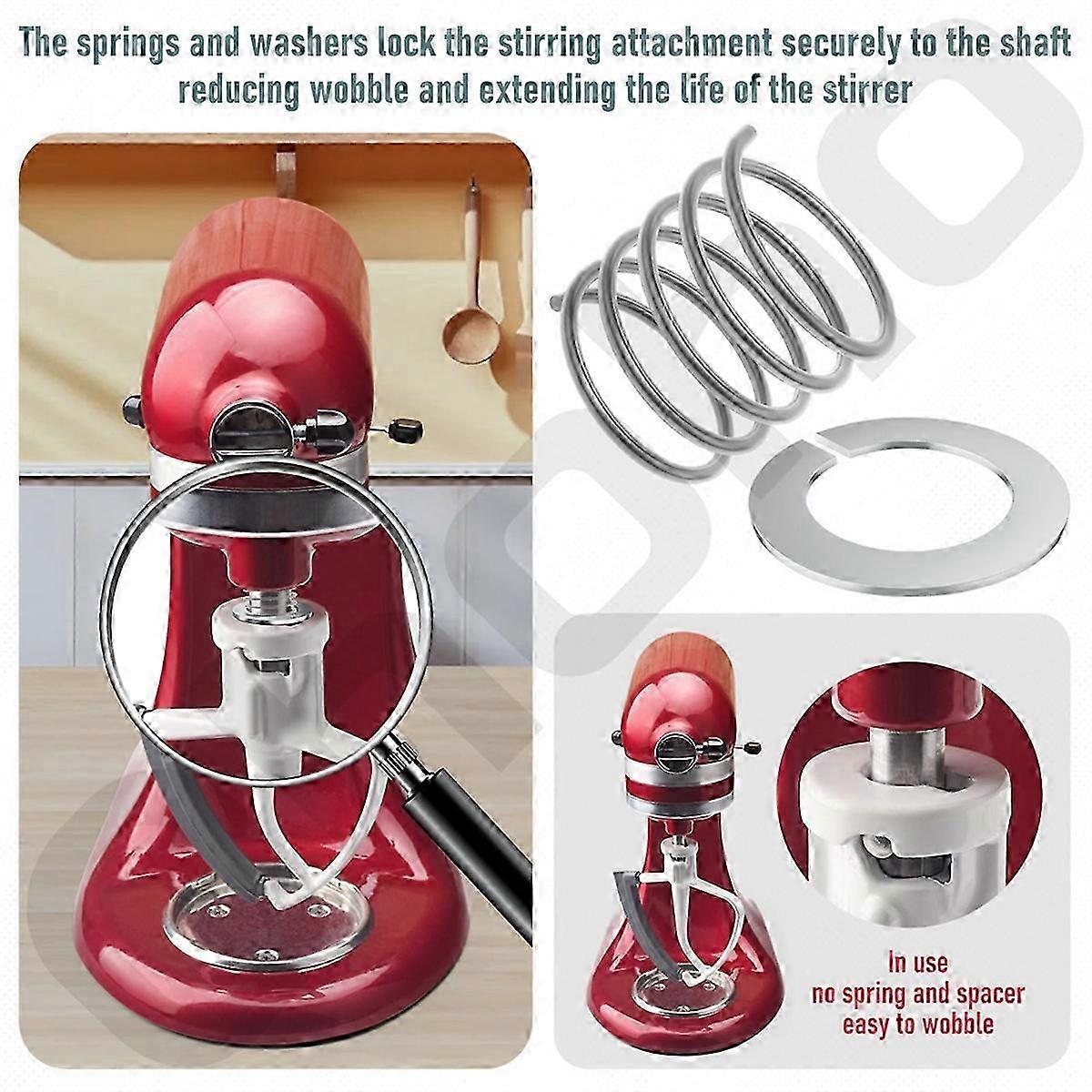 4PCS Spring and Washer for Mixers - Enhances Life with Quick Install Ac Protection up to 7 Quarts