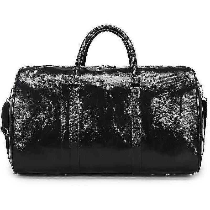 Herren Plain Pu Leder Reise Handtasche Wochenendtasche Gepäck