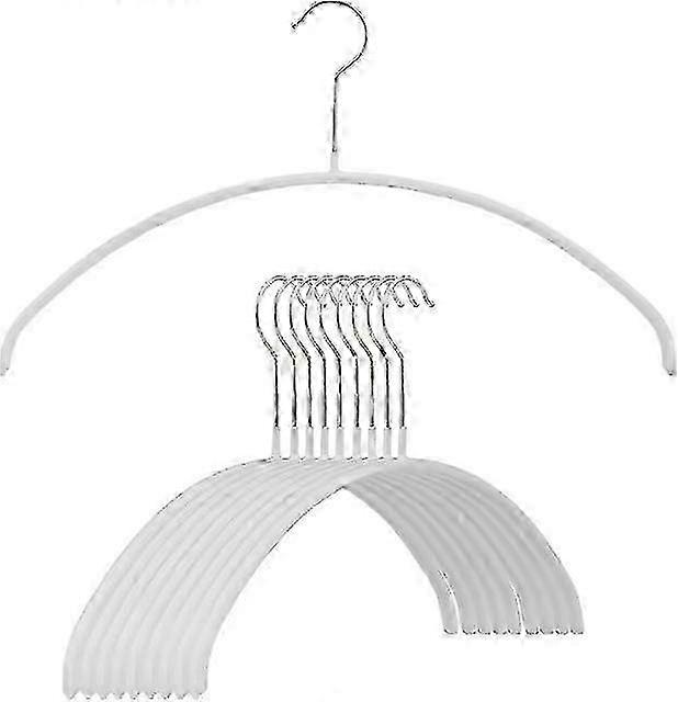 10-Piece Thin Non-Slip Space-Saving Hangars for Blouses, T-Shirts & Sundresses