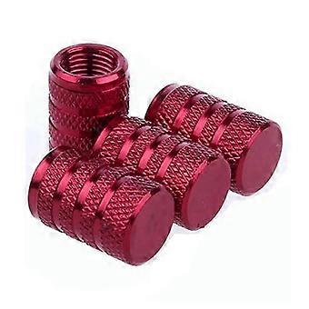 4 pcs Hastes de Válvula de Pneu de Carro Caps Estilo Recartilhado Haste de Roda de Pneu de Alumínio Tampas de Válvula de Ar Acessórios Universais para Carro Peças de Roda de Veículos Motorizados Edição 0822
