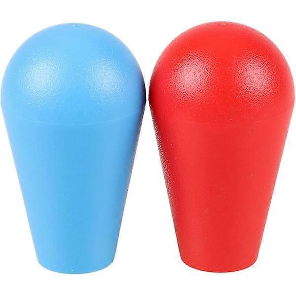 2X Arcade American Type Ellipse Oval Ball Head Joystick Top Handles for Cabinet (red & blue)