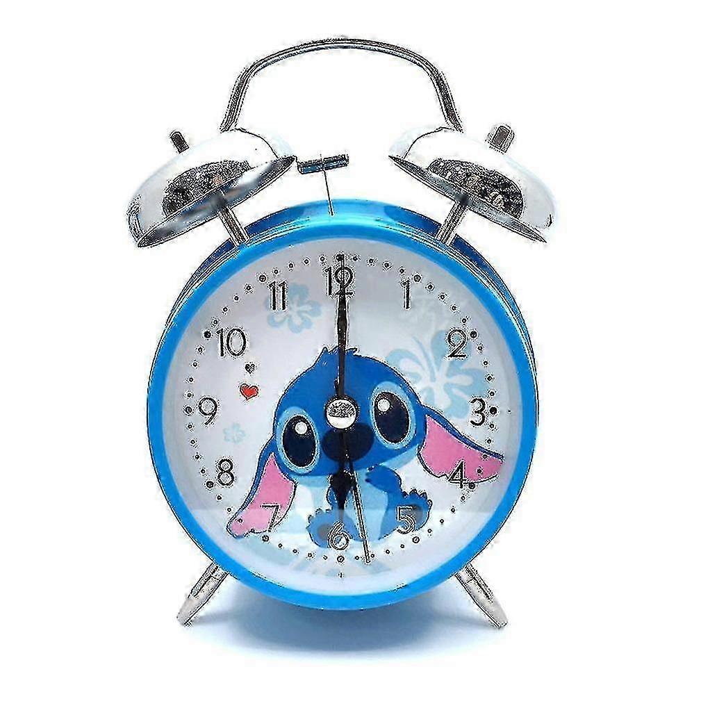 Stitch Cartoon Dual Bell Alarm Klocka Sovrum Sängklocka