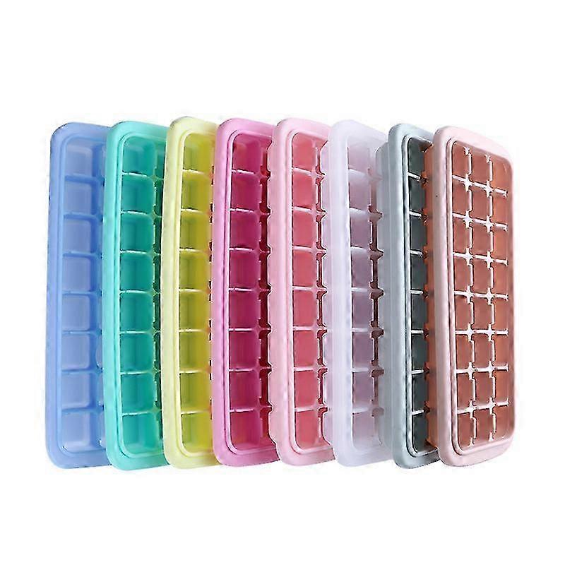 Silicone Mold 24 Grid Square With Lid Silicone Ice Tray Summer Froz...